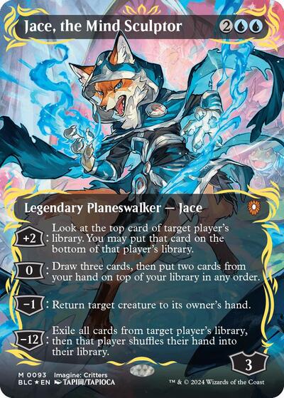 Jace, the Mind Sculptor (Borderless) (Raised Foil) (Commander: Bloomburrow) Near Mint Foil