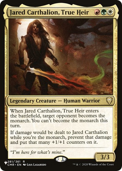 Jared Carthalion, True Heir (The List) Light Play