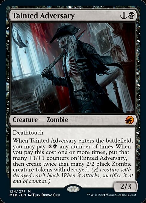 Tainted Adversary (Innistrad: Midnight Hunt) Damaged / Poor