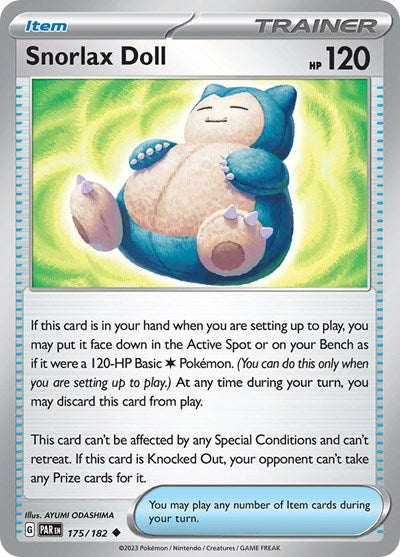 Snorlax Doll (Scarlet and Violet: Paradox Rift) Light Play