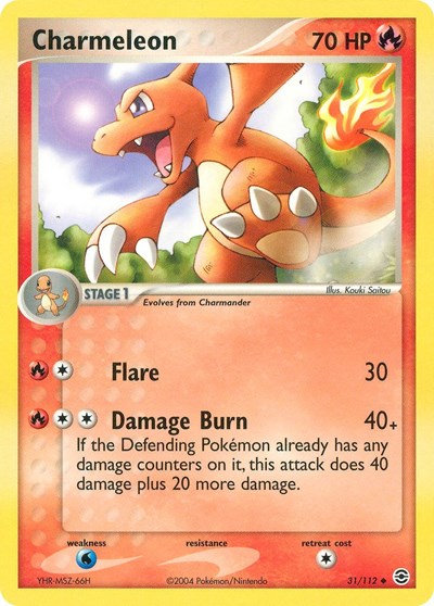 Charmeleon (FireRed & LeafGreen) Heavy Play Reverse Holofoil