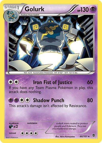 Golurk (Plasma Blast) Medium Play Reverse Holofoil