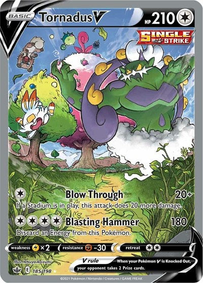 Tornadus V (Alternate Full Art) (SWSH06: Chilling Reign) Near Mint Holofoil