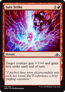 Sure Strike (Guilds of Ravnica) Light Play