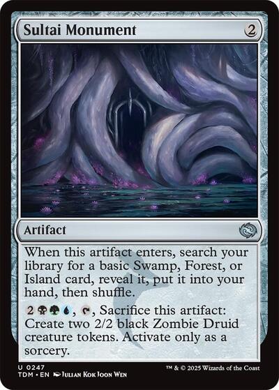 Sultai Monument (Tarkir: Dragonstorm) Light Play Foil