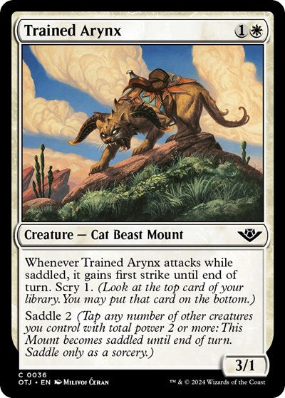 Trained Arynx (Outlaws of Thunder Junction) Light Play Foil