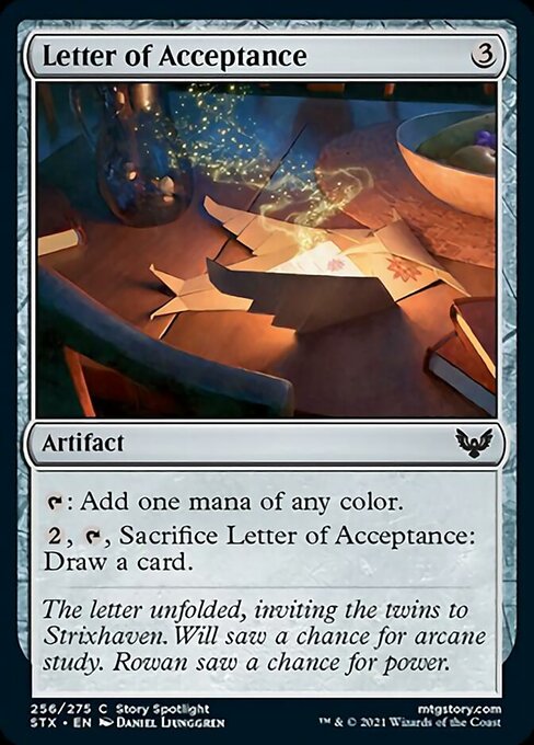 Letter of Acceptance (Strixhaven) Light Play Foil