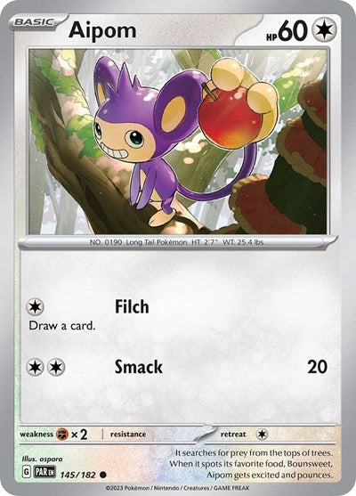 Aipom - 145 (Scarlet and Violet: Paradox Rift) Light Play