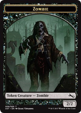 Zombie Token (Unstable) Light Play Foil