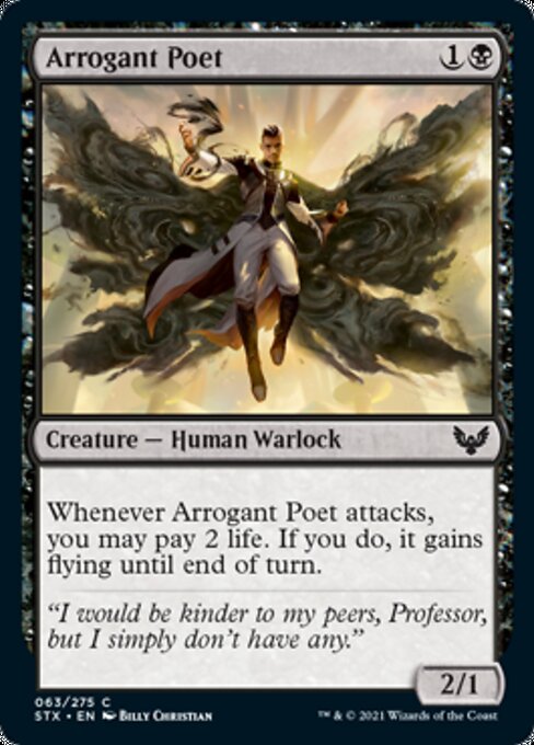 Arrogant Poet (Strixhaven) Light Play Foil