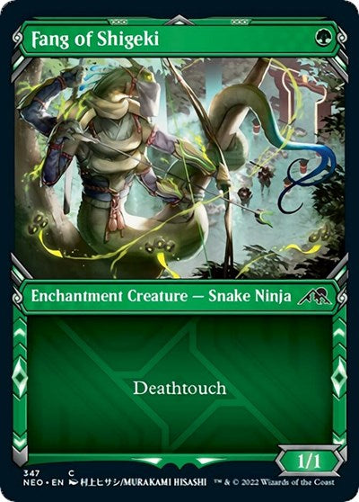 Fang of Shigeki (Showcase) (Kamigawa: Neon Dynasty) Light Play Foil