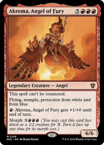 Akroma, Angel of Fury (Commander: Murders at Karlov Manor) Light Play