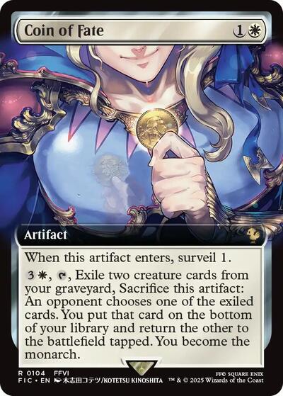 Coin of Fate (Extended Art) (Commander: FINAL FANTASY) Light Play Foil