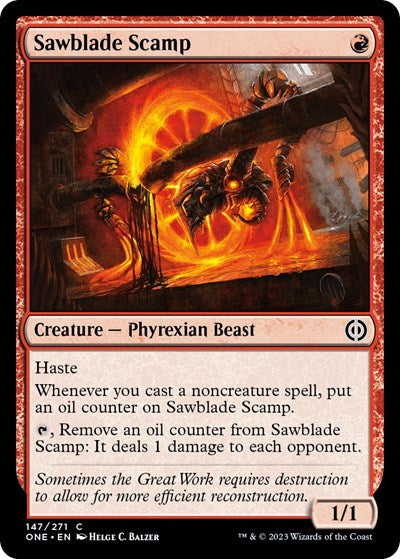 Sawblade Scamp (Phyrexia: All Will Be One) Light Play Foil