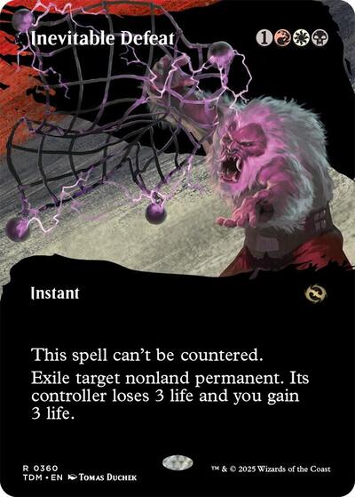 Inevitable Defeat (Borderless) (Tarkir: Dragonstorm) Light Play