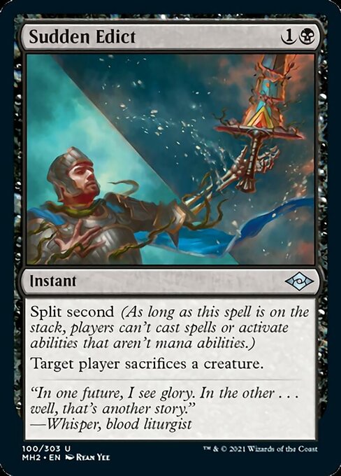 Sudden Edict (Modern Horizons 2) Light Play Foil