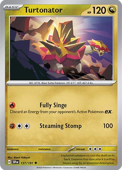 Turtonator (SV08: Surging Sparks) Light Play Reverse Holofoil
