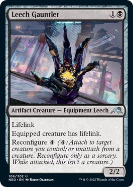 Leech Gauntlet (Kamigawa: Neon Dynasty) Light Play Foil