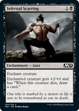 Infernal Scarring (Magic 2021 Core Set) Light Play Foil