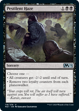 Pestilent Haze (Magic 2021 Core Set) Light Play