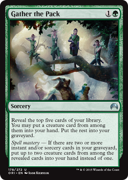 Gather the Pack (Magic Origins) Medium Play