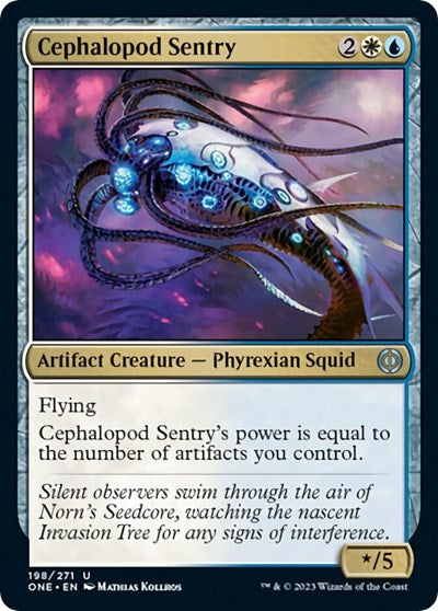 Cephalopod Sentry (Phyrexia: All Will Be One) Damaged / Poor