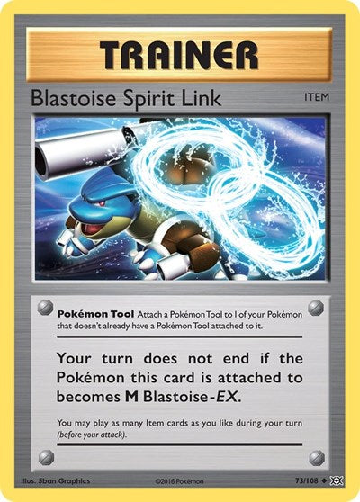 Blastoise Spirit Link (XY - Evolutions) Light Play Reverse Holofoil