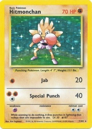 Hitmonchan (Base Set) Medium Play Holofoil