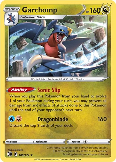 Garchomp (SWSH09: Brilliant Stars) Light Play Holofoil