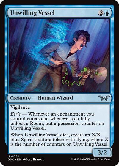 Unwilling Vessel (Duskmourn: House of Horror) Light Play Foil