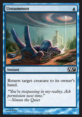 Unsummon (Magic 2011 Core Set) Light Play