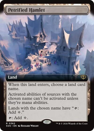 Petrified Hamlet (Extended Art) (Secrets of Strixhaven) Near Mint Foil