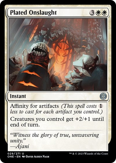Plated Onslaught (Phyrexia: All Will Be One) Light Play Foil
