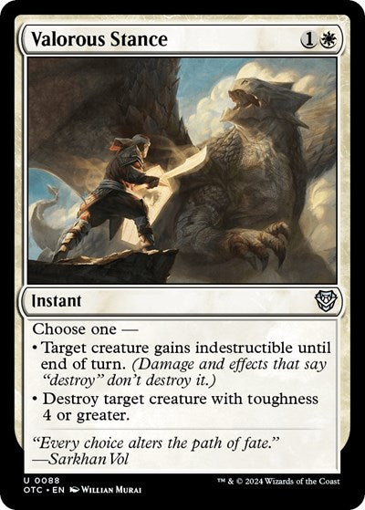 Valorous Stance (Commander: Outlaws of Thunder Junction) Light Play