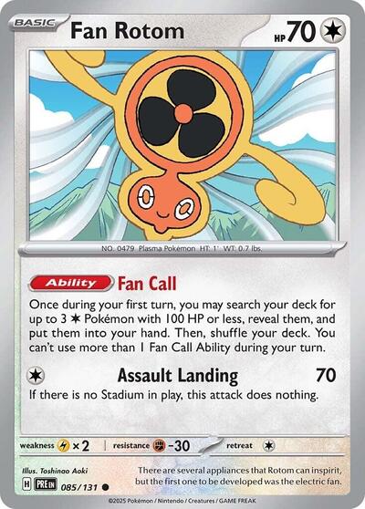 Fan Rotom (SV: Prismatic Evolutions) Light Play Reverse Holofoil