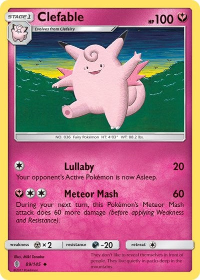 Clefable (SM - Guardians Rising) Medium Play