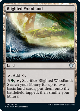 Blighted Woodland (Commander 2020 Ikoria) Light Play