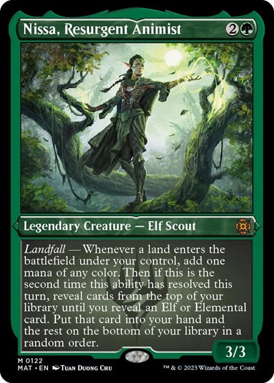 Nissa, Resurgent Animist (Foil Etched) (March of the Machine: The Aftermath) Light Play Foil