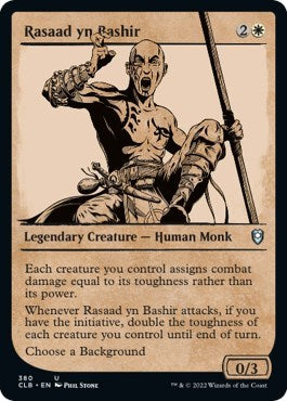 Rasaad yn Bashir (Showcase) (Commander Legends: Battle for Baldur's Gate) Light Play