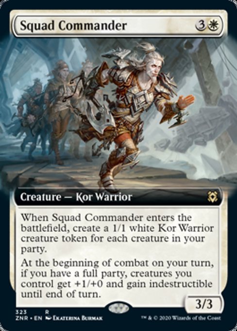 Squad Commander (Extended Art) (Zendikar Rising) Light Play