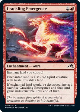 Crackling Emergence (Kamigawa: Neon Dynasty) Light Play Foil