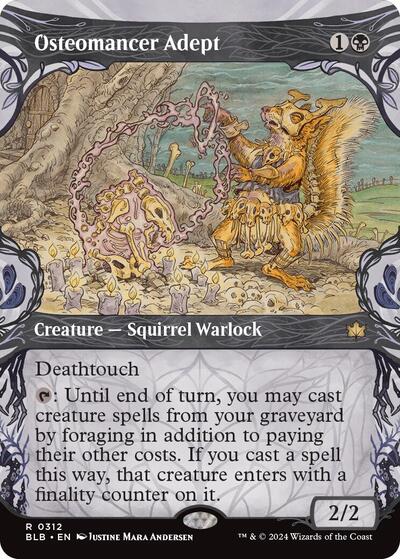 Osteomancer Adept (Showcase) (Bloomburrow) Light Play Foil