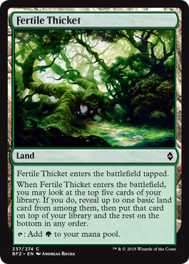 Fertile Thicket (Battle for Zendikar) Light Play