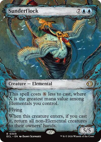 Sunderflock (Showcase) (Lorwyn Eclipsed) Light Play Foil