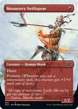 Monastery Swiftspear (Borderless) (Double Masters 2022) Light Play