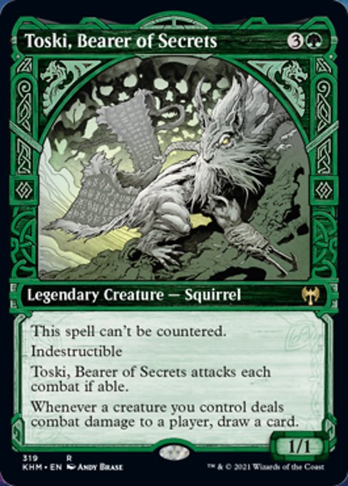 Toski, Bearer of Secrets (Showcase) (Kaldheim) Light Play