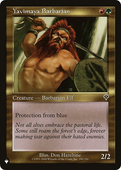 Yavimaya Barbarian (The List) Light Play