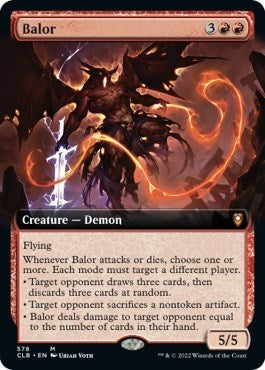Balor (Extended Art) (Commander Legends: Battle for Baldur's Gate) Light Play
