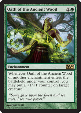 Oath of the Ancient Wood (Magic 2014 Core Set) Damaged / Poor