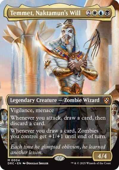 Temmet, Naktamun's Will (Borderless) (Commander: Aetherdrift) Light Play Foil